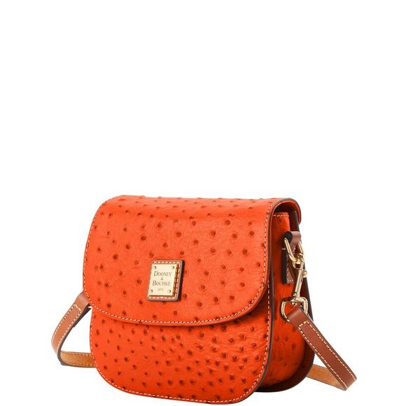 Dooney & Bourke Ostrich Saddle Bag - Geranium - Picture 2 of 4